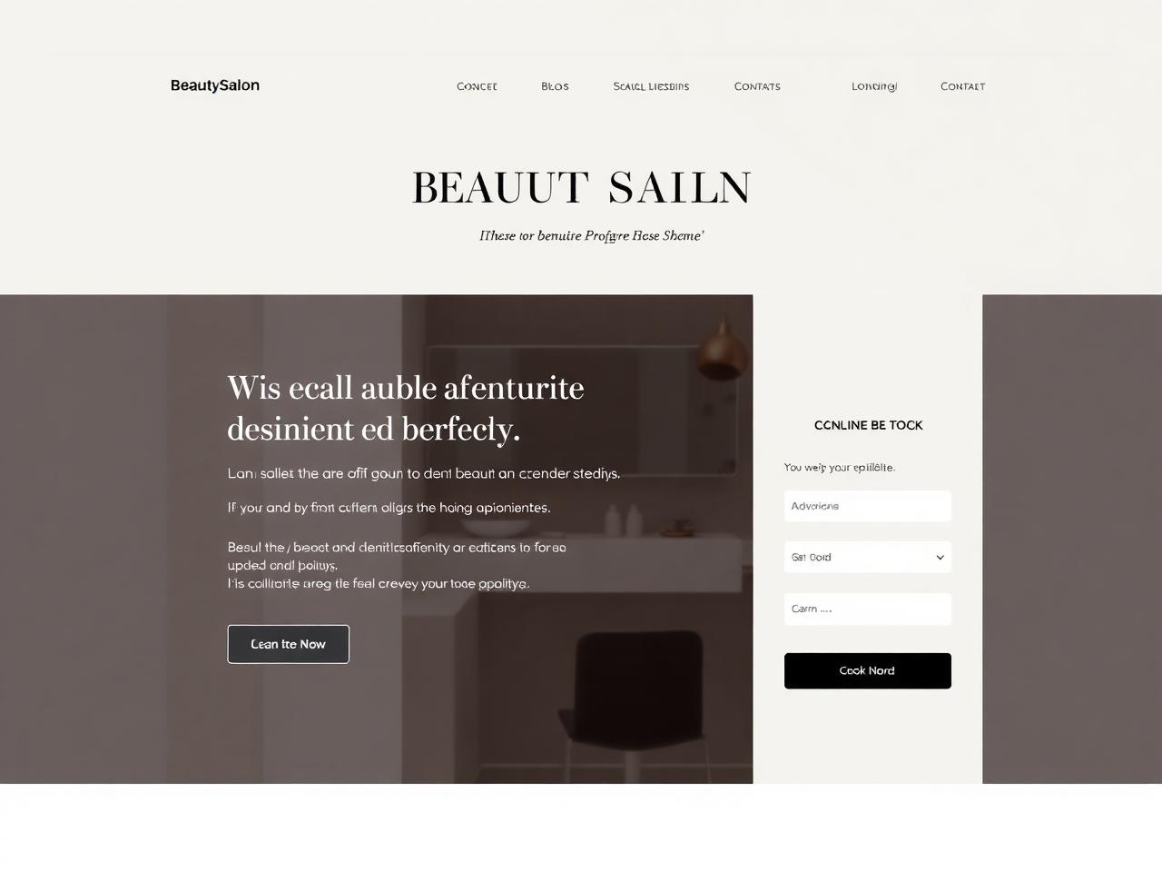 Ukážka — Web pre beauty služby