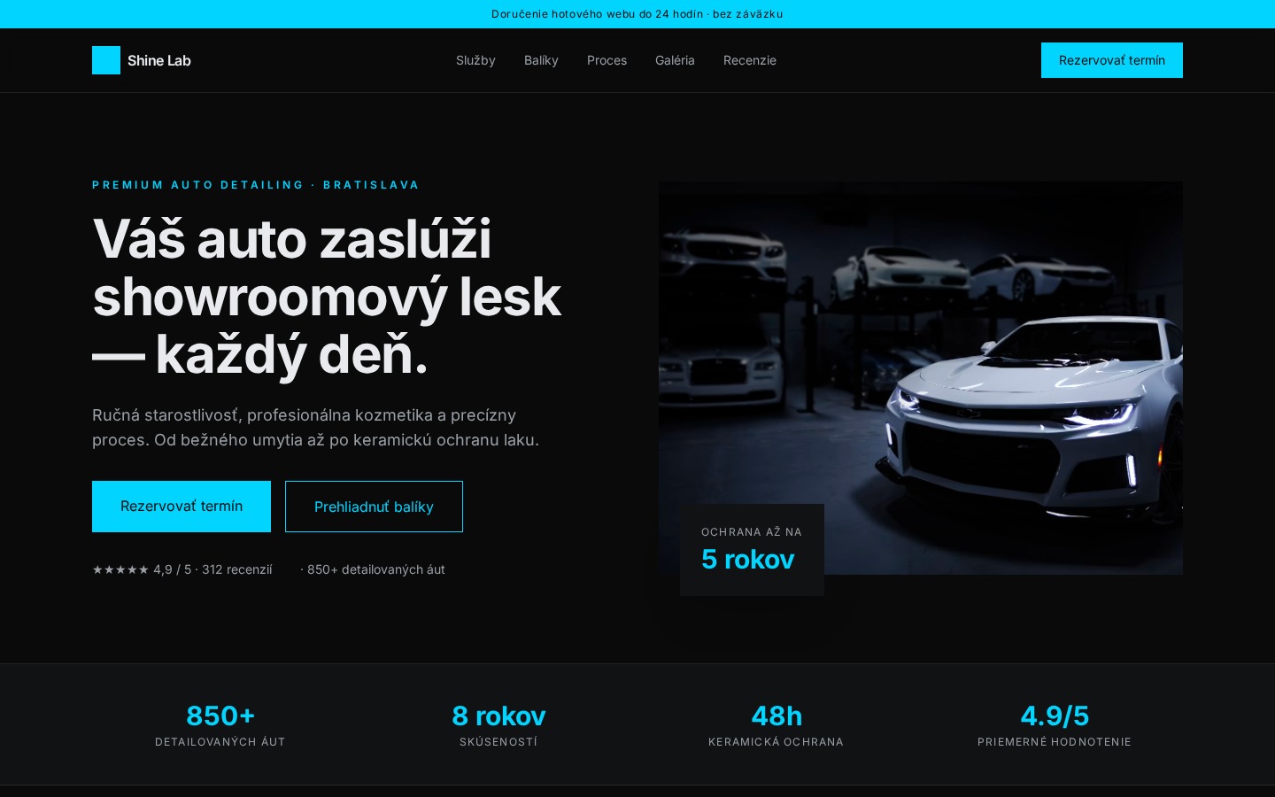 Web pre autodetailing